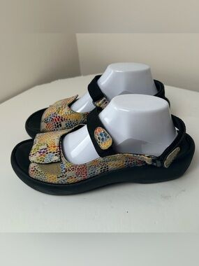 Wolky Jewel Sandals Womens Size 11US Multi Leather Slingback Open Toe Shoes